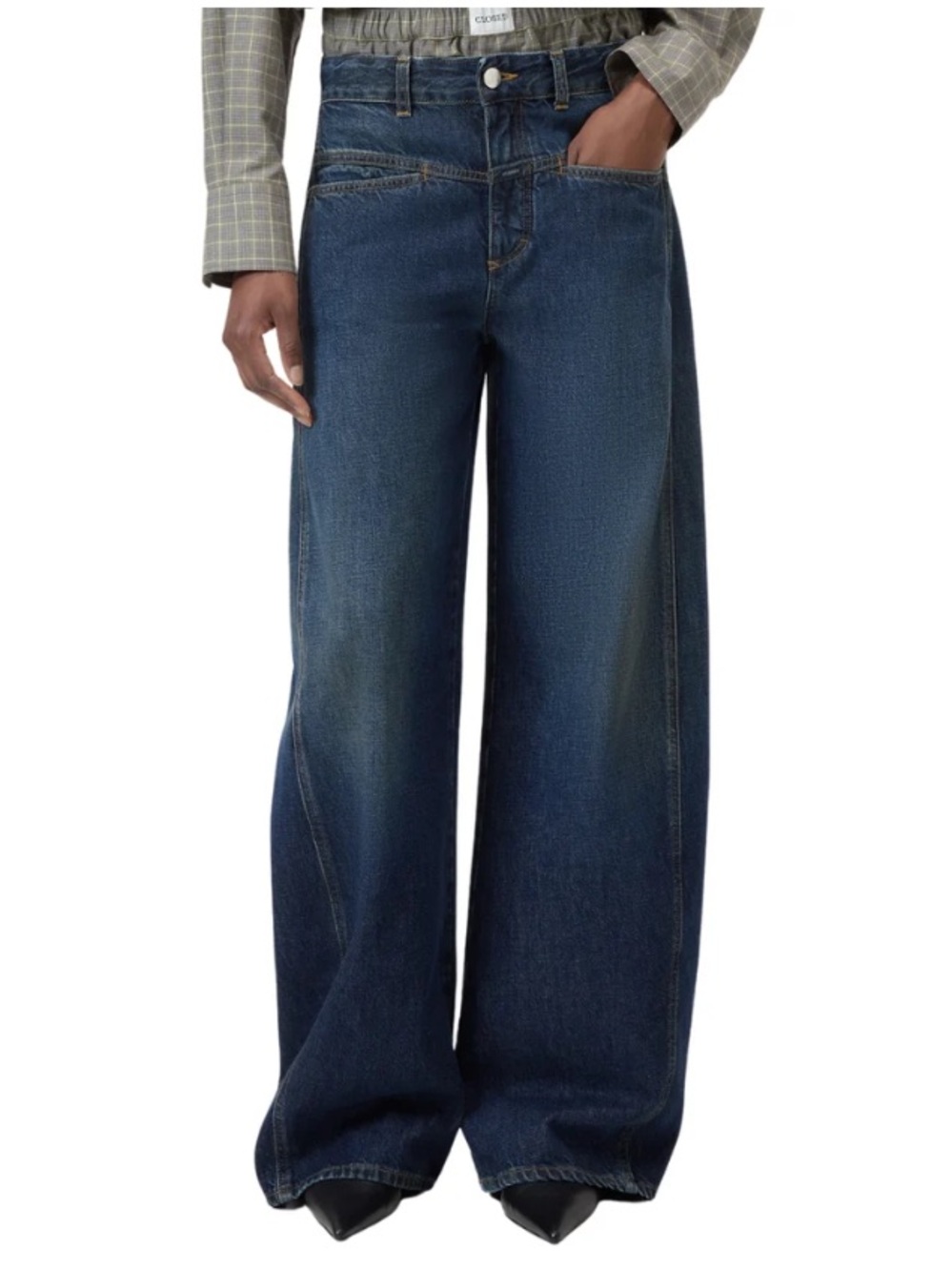 CLOSED TORI-X BARREL JEANS 30" IN DARK BLUE